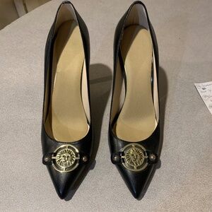 Anne Klein Black Leather Pumps sz 8.5